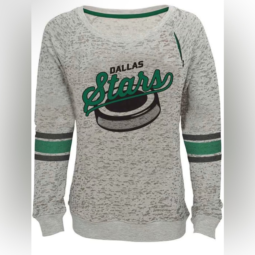 Dallas Stars Gray and Green Sweatshirt
